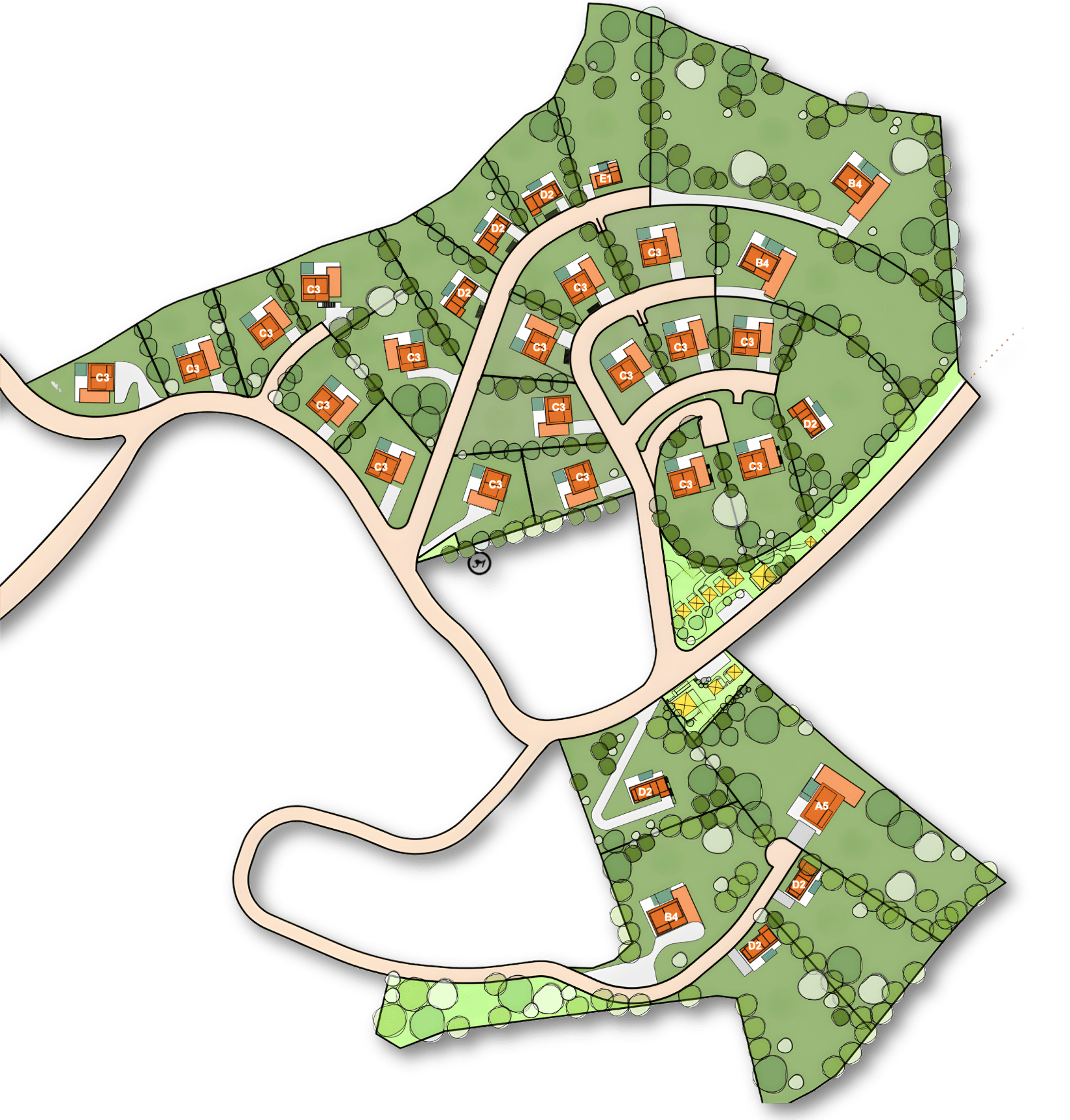 Sienna Terrenas Zone 1 illustrated site plan